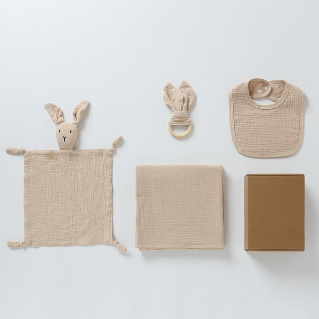 Geschenkset Knuffelkonijntje Beige