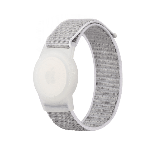 Airtag Armbandje Met Klittenband 8211 Wit Blauw Roze